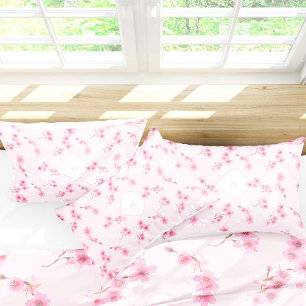 Elegantes Chic Spring Cherry Blossom Blumenmuster Kissenbezug