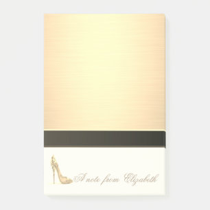 Elegantes Chic  Stylisch Weiblich ,Falsches Gold,  Post-it Klebezettel