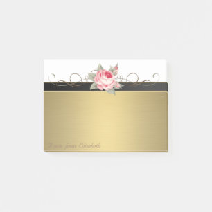 Elegantes Chic Stylisch Weiblich, Falsches Gold, R Post-it Klebezettel