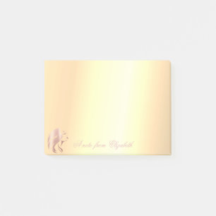 Elegantes Chic  Stylische Goldene Gesichtssilhouet Post-it Klebezettel