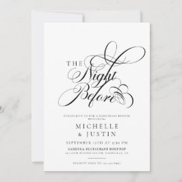 Elegantes Chic Wedding Probe Dinner Einladung