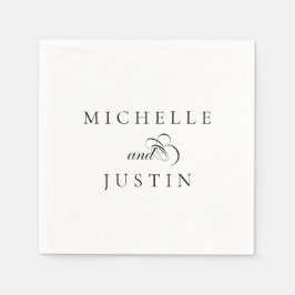 Elegantes Chic Wedding Probe Dinner Serviette