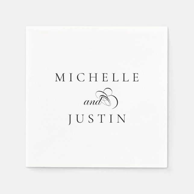 Elegantes Chic Wedding Probe Dinner Serviette (Vorderseite)