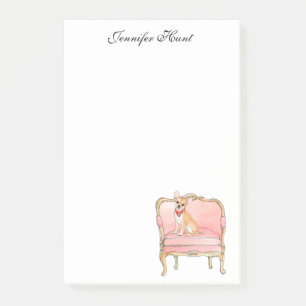Elegantes Chihuahua-Hund Aquarell Notepad Post-it Klebezettel