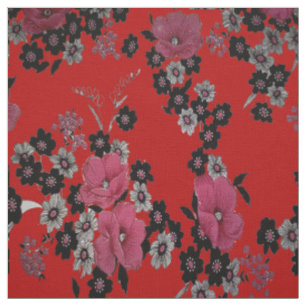 Elegantes chinesisches Blume-Druckwerk Stoff