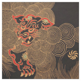 Elegantes chinesisches Drache-Druck-Gewebe Stoff
