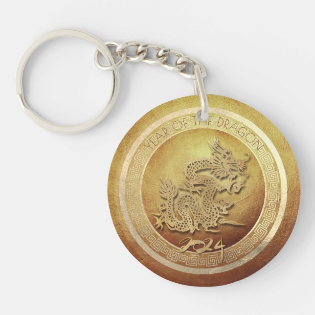 Elegantes chinesisches Vietnamesisches Jahr Dragon Schlüsselanhänger (Vorderseite)
