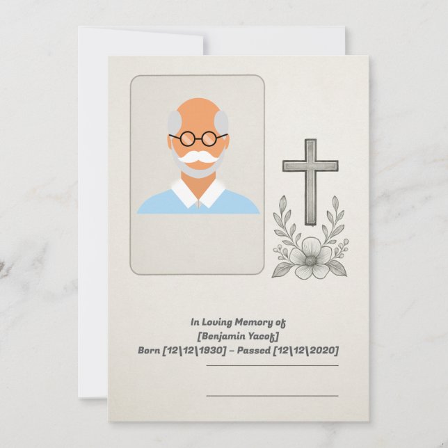 Elegantes Christliches Begräbnisbogen Feiertagskarte (Vorderseite)
