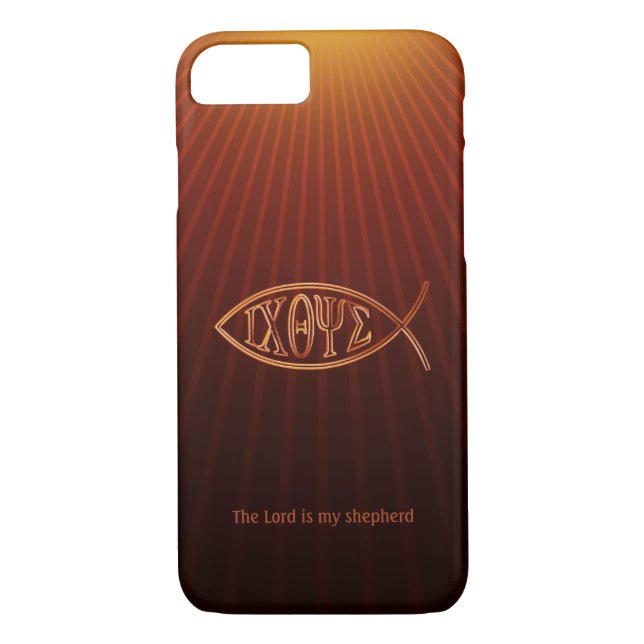 Elegantes christliches Fisch-Symbol Ichthys Case-Mate iPhone Hülle (Rückseite)