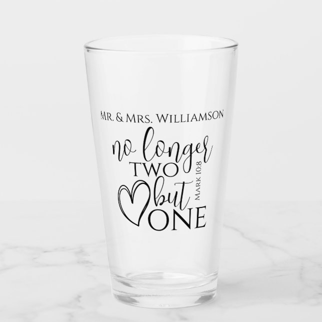 Elegantes Christliches Hochzeitstipendium Glas (Vorderseite)