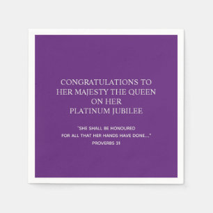 Elegantes CHRISTLICHES PLATIN-JUBILÄUM DER KÖNIGIN Serviette