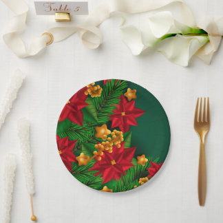 Elegantes Christmas Design Pappteller