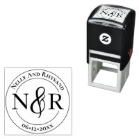 Elegantes Circular Monogramm mit Ampersand-Hochzei