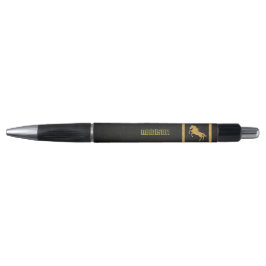 Elegantes Classic Chic Schwarzes Gold personalisie Kugelschreiber