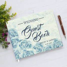 Elegantes Classic Floral Rustic Wedding Guest Book Gästebuch