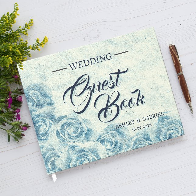 Elegantes Classic Floral Rustic Wedding Guest Book Gästebuch (Von Creator hochgeladen)