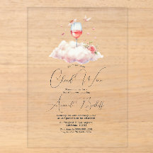 Elegantes Cloud Wine Clear Brautparty