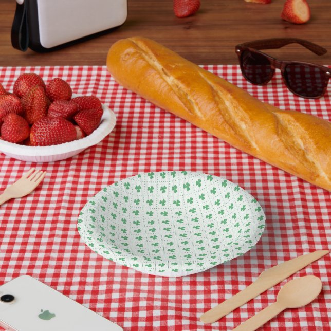 Elegantes Clover Muster 7" Papierschale Pappteller (Picknick)