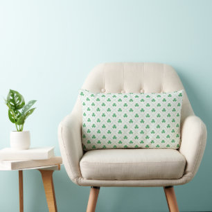 Elegantes Clover Print Accent Lumbar Kissen für So