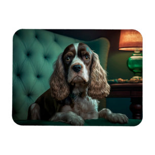 Elegantes Cocker Spaniel Klassisches Porträt-Desig Magnet