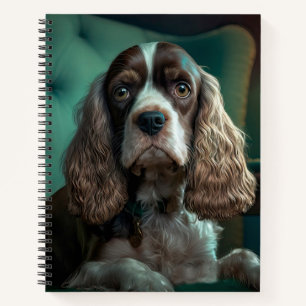 Elegantes Cocker Spaniel Klassisches Porträt-Desig Notizbuch