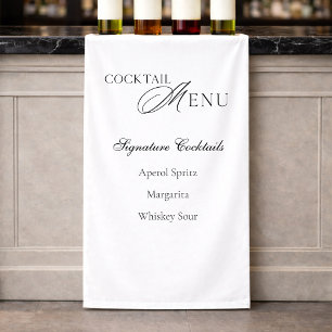 Elegantes Cocktail-Menü Hochzeitsbanner Banner