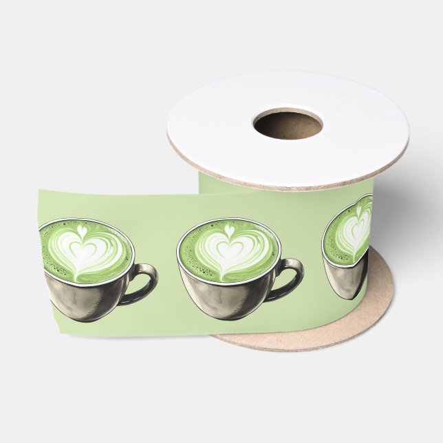Elegantes Coffee Theme Perfect Matcha Brautparty Satinband (Spule)