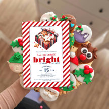 Elegantes Cookie Exchange Party Blau Rot