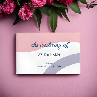 Elegantes Cooles Groovy Gästebuch Zeitloses Mement