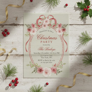 Elegantes Coquette Floral Weihnachten Party