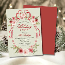 Elegantes Coquette Floral Weihnachten Party