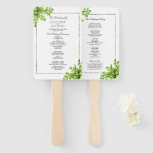 Elegantes Corner Fern Dekoration Hochzeitsprogramm