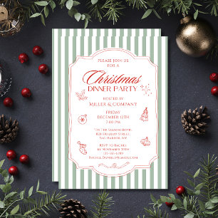Elegantes Corporate Christmas Dinner Party Holiday Einladung