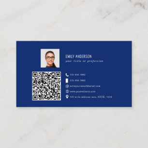 Elegantes Corporate QR Foto Social Media Logo Visitenkarte