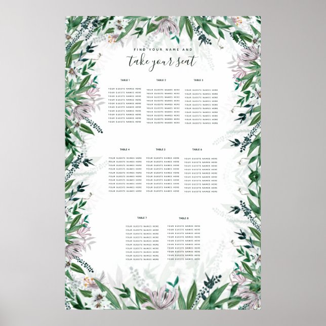 Elegantes Country-Blumenposter Poster (Vorne)