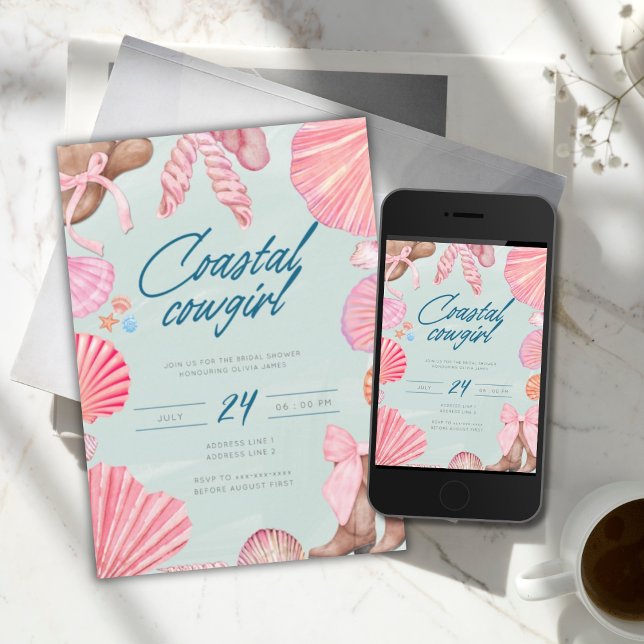 Elegantes Cowgirl-Brautparty Einladung (Von Creator hochgeladen)