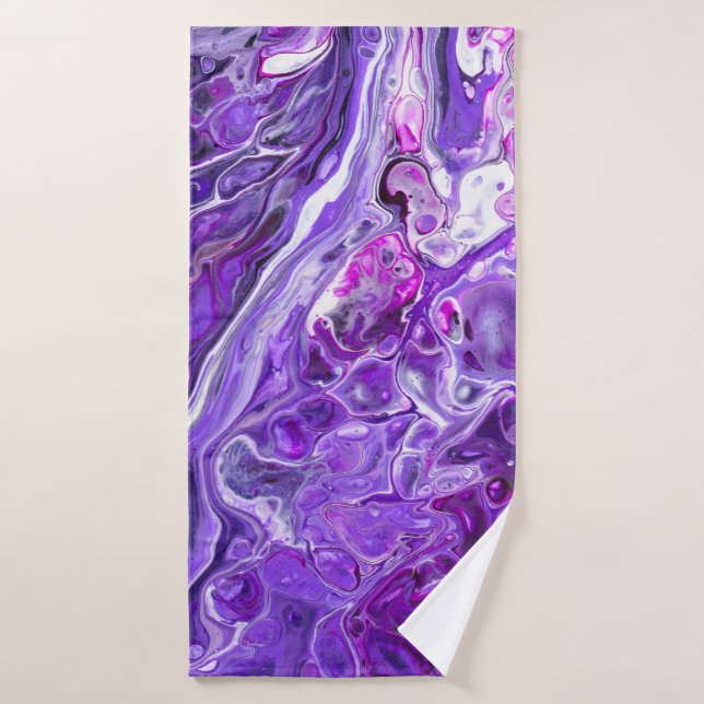 Elegantes Crazy Lace Agate 7 - Ultra Violet Lila Badehandtuch (Badehandtuch)