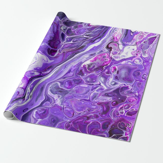 Elegantes Crazy Lace Agate 7 - Ultra Violet Lila Geschenkpapier (Ungerollt)