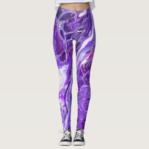 Elegantes Crazy Lace Agate 7 - Ultra Violet Lila Leggings
