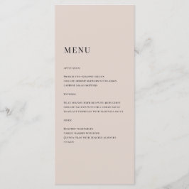 Elegantes, cremefarbenes Monogramm-Hochzeitmenü Menükarte