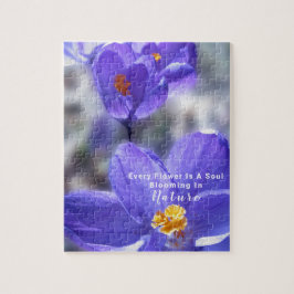 Elegantes Crocus Lila Foto Zitat