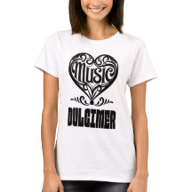 Elegantes Crolled Heart für Dulcimer Liebhaber