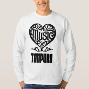 Elegantes Crolled Heart für Tanpura Liebhaber T-Shirt