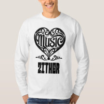 Elegantes Crolled Heart für Zither Liebhaber