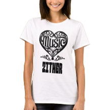 Elegantes Crolled Heart für Zither Liebhaber