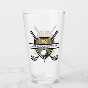 Elegantes Custom Golf Monogram Design Glas