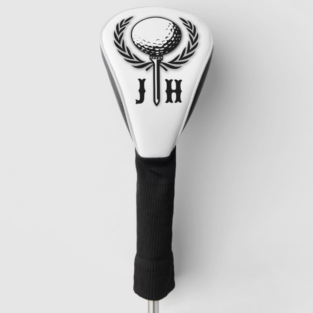 Elegantes Custom Golf Monogram Design Golf Headcover (Vorderseite)