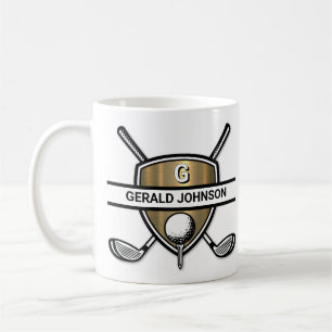 Elegantes Custom Golf Monogram Design Kaffeetasse