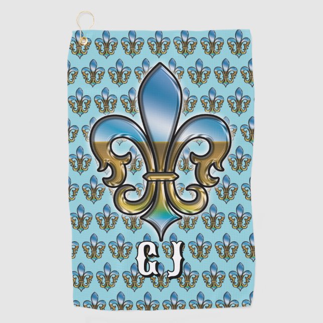 Elegantes Custom Lilie Golf Design Golfhandtuch (Vorderseite)