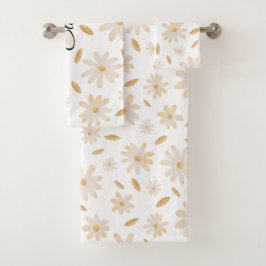 Elegantes Daisy Hues Personalisiertes Badetuch Set